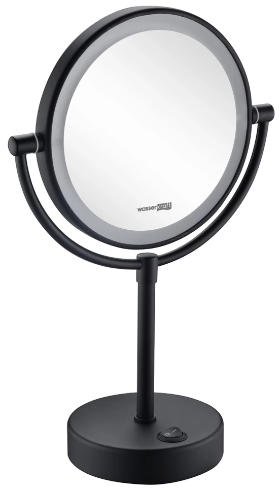 зеркало для ванной wasserkraft k 1005black Косметическое зеркало x 3 WasserKRAFT K-1005BLACK