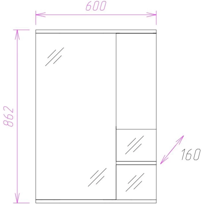 Комплект мебели белый глянец 61,5 см Onika Элита 106120 + 1.3120.3.S00.11B.0 + 206020