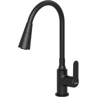 Смеситель для кухни Frap F4417-6 с гибким изливом, черный матовый