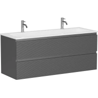 Тумба с раковиной Sancos Folk FL120GS + CN7016 121 см, подвесная, темно-серый матовый