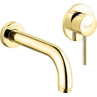 Смеситель для раковины Emmevi Piper 45055/OR встраиваемый, без донного клапана, золотой