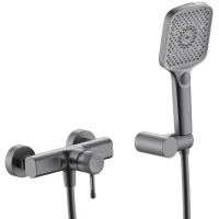 Смеситель для душа Savol S-AF1622Q с душевым гарнитуром, графит