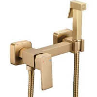 Гигиенический душ Shevanik S137G со смесителем, золотой матовый