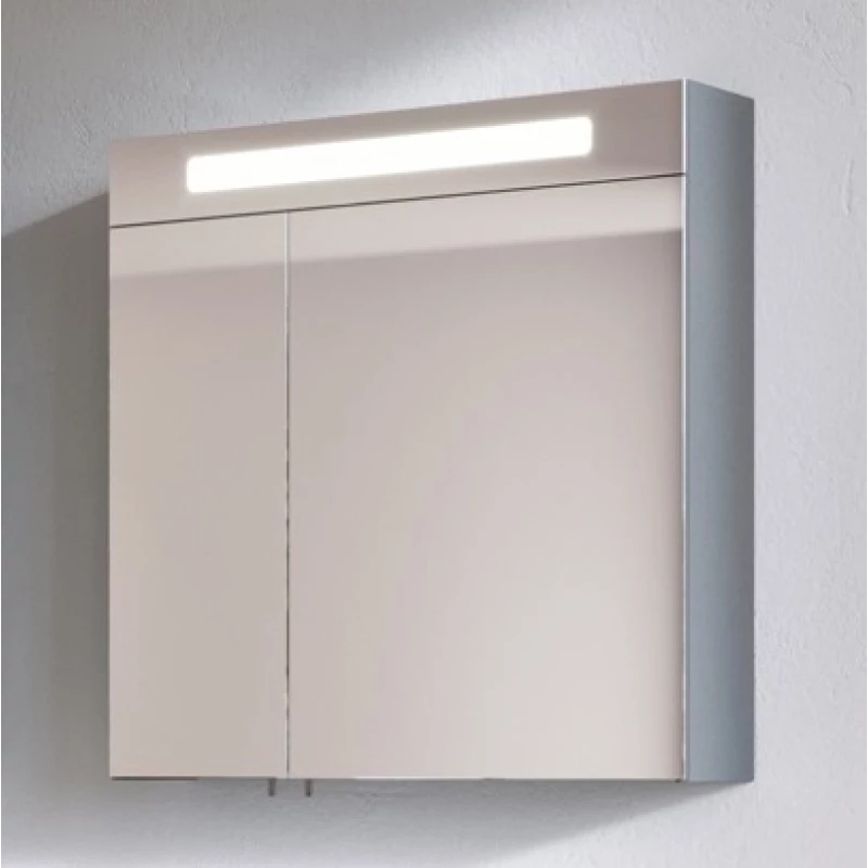 Зеркальный шкаф 75x75 см серый цемент глянец Verona Susan SU602RG29