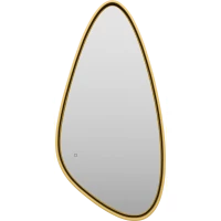 Зеркало Brevita Venus VEN-Var-060-gold 60x120 см, с LED-подсветкой, сенсорным выключателем, золотой матовый