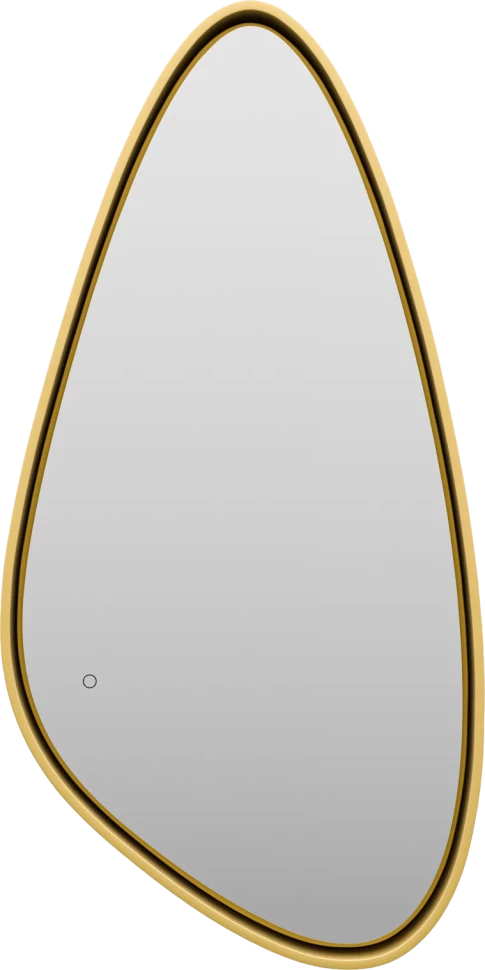 Зеркало Brevita Venus VEN-Var-060-gold 60x120 см, с LED-подсветкой, сенсорным выключателем, золотой матовый зеркало genglass nolvis gold l ggm 16 1 3