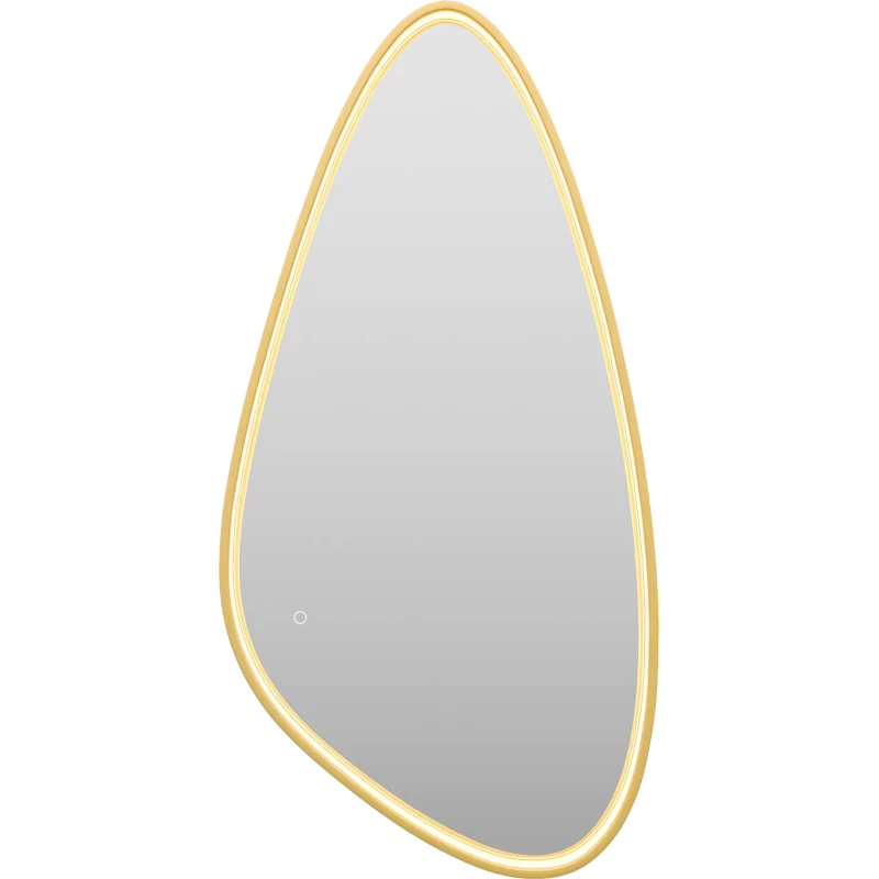 Зеркало Brevita Venus VEN-Var-060-gold 60x120 см, с LED-подсветкой, сенсорным выключателем, золотой матовый