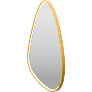 Изображение товара зеркало brevita venus ven-var-060-gold 60x120 см, с led-подсветкой, сенсорным выключателем, золотой матовый