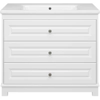 Тумба под раковину Misty Ларго П-Лар-07100-01-3Я 99 см, напольная, белый матовый