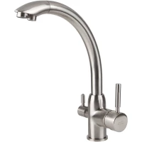 Смеситель для кухни Viko V-5254 с подключением к фильтру, нержавеющая сталь