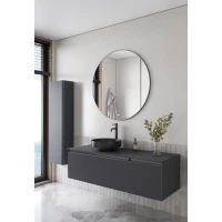 Комплект мебели Armadi Art Quatro Antracite 790-M2-140-A-A + 792-140-A + 801-NM + 545-100-GM 141 см L, подвесной, со столешницей, антрацит матовый