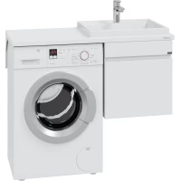 Тумба под раковину Санта Марс 700314 47,4 см, подвесная, над стиральной машиной, белый глянец