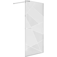 Душевая перегородка Niagara NG-660-12 120 см, профиль хром, стекло прозрачное с рисунком