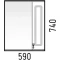Зеркальный шкаф 59x74 см белый глянец R Corozo Элегия Ретро SD-00000006 - 3