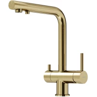 Смеситель для кухни Sancos Foster SC4014BG с подключением к фильтру, золотой матовый