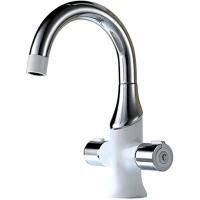 Смеситель для раковины Gappo G1049 хром/белый