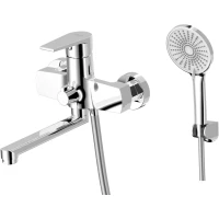 Смеситель для ванны AWP Tulos S2617C универсальный, с душевым гарнитуром, хром