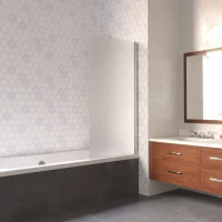 Шторка на ванну Vegas Glass EV LUX ST 76 08 10 R 76 см R, профиль хром, стекло сатин