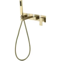 Смеситель для ванны Grocenberg GB5060MG встраиваемый, с душевым гарнитуром, золотой матовый