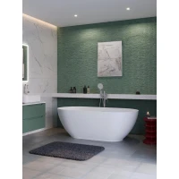 Ванна из литьевого мрамора BelBagno Etna Solid Surface BB-ETNA-170-80-58-SSB 171x80 см, отдельностоящая, белый матовый