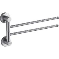 Полотенцедержатель Savol S-005602 34,8 см, поворотный, двойной, сатин