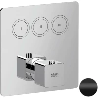 Термостат для ванны Remer Absolute AU99D3KBNO встраиваемый, черный матовый