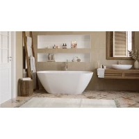 Ванна из литьевого мрамора Whitecross Coral X 0203.170077.200 170x77 см, отдельностоящая, белый матовый