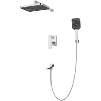 Душевой комплект Esko Eiger 7in1Eiger 304x204 мм, со смесителем, хром