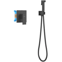 Гигиенический душ Aquatek Либра AQ1619MB со смесителем, черный матовый