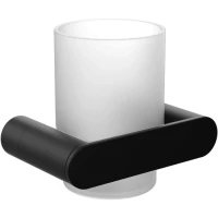 Стакан для зубных щеток Nofer Verona 16881.N настенный, черный матовый