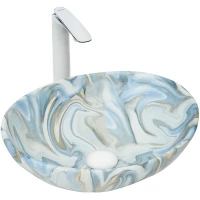 Раковина-чаша WeltWasser Elbach 3078 M814 10000004551 41x33,5 см, накладная, голубой мрамор
