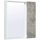 Изображение товара зеркальный шкаф 65x75 см серый бетон/белый l/r runo манхэттен 00-00001016