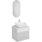 Комплект мебели светло-серый/белый матовый 60 см Акватон Марбл 1A276101MH4C0 + 1WH501709 + 1A256402A1010 - 4
