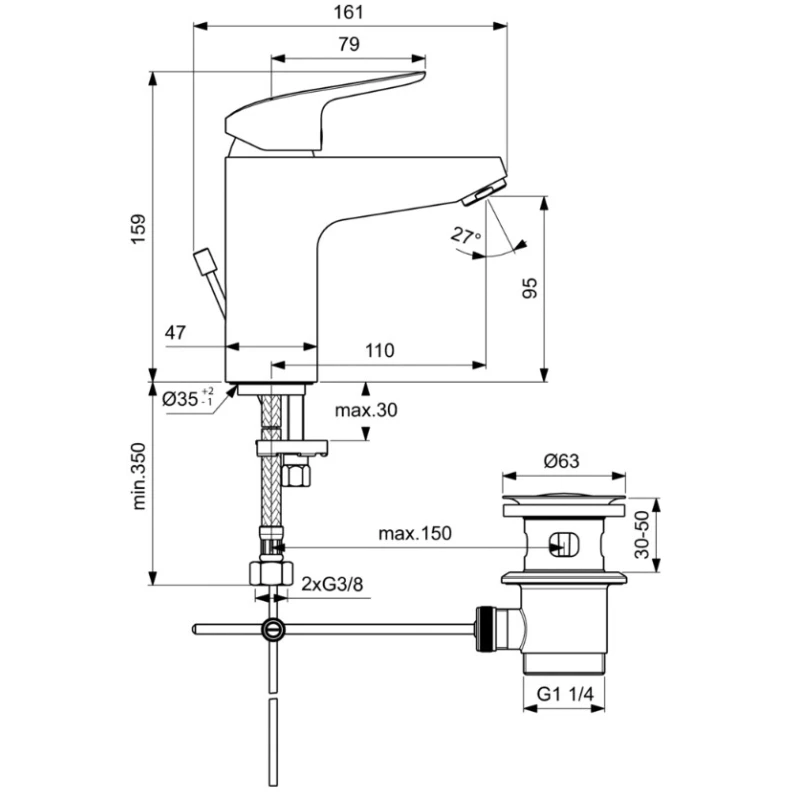 Комплект смесителей Ideal Standard Ceraflex BD001AA