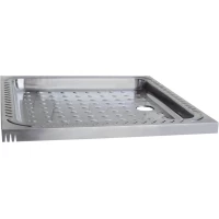 Душевой поддон Nofer 13054.2.S 70x70 см, стальной, квадратный, нержавеющая сталь
