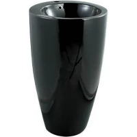 Раковина CeramaLux B133B 50,5x50,5 см, напольная, черный глянец