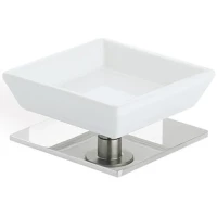 Мыльница Stil Haus Urania 616(08-BI) настольная, хром/белый