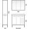 Зеркальный шкаф 90x70 см белый глянец/черный Corozo Айрон SD-00000409 - 4