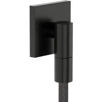 Подключение для душевого шланга Hansgrohe FixFit Fine E 28883340 черный хром матовый