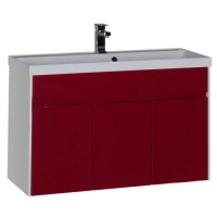 Тумба белый/бордо 99 см Aquanet Латина 00179928