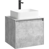 Тумба с раковиной бетон светлый 61 см Aqwella 5 Stars Mobi MOB0106BS + MOB0706BS + 4640021064269