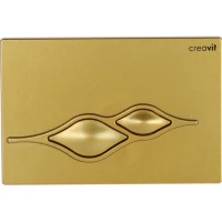 Кнопка смыва Creavit Ufo GP100600 для инсталляции, золотой матовый