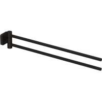 Полотенцедержатель Kludi Vela S 25977N2 44,1 см, поворотный, двойной, оружейная сталь матовый