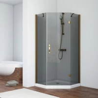 Душевой уголок Vegas Glass AFA-Pen TUR NOVO h1890 90 05 07 R 90x90 см R, профиль бронза, стекло графитовое