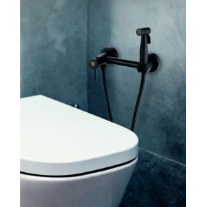 Изображение товара гигиенический душ рмс sus129bl-5-2 со смесителем, черный матовый