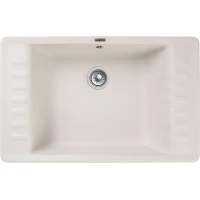 Кухонная мойка GranFest Quarz 71 75,2x47,5 см, белый