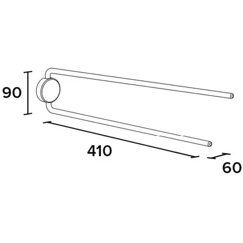 Полотенцедержатель Koin Simple SI700 41 см, двойной, хром Полотенцедержатель Koin Simple SI700 41 см, двойной, хром