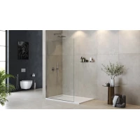 Неподвижная перегородка 130 см Cezares LIBERTA-L-1-TB-130-C-Cr прозрачное