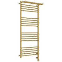 Полотенцесушитель электрический 1200x500 золотой матовый МЭМ правый Сунержа Богема с полкой 3.0 032-5807-1250