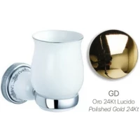 Стакан для зубных щеток Sanibano Kleo H9750/16GOLD настенный, золотой